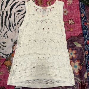 White crochet tank top